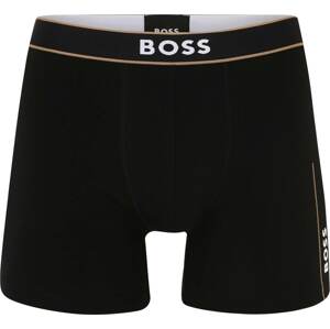 BOSS Black Boxerky 'BoxerBr 24 Logo' béžová / černá / bílá