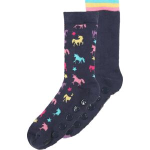 EWERS Ponožky světlemodrá / tmavě modrá / žlutá / pink