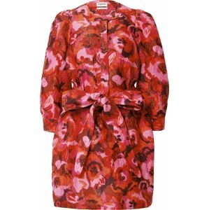 Essentiel Antwerp Košilové šaty 'Carma' světle růžová / červená / černá