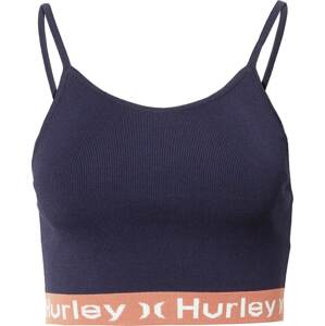 Hurley Sportovní top tmavě modrá / oranžová / bílá