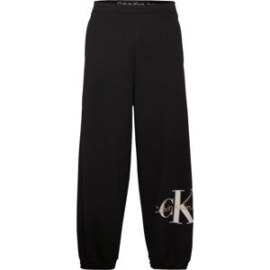 Calvin Klein Jeans Kalhoty tmavě béžová / šedá / černá / offwhite