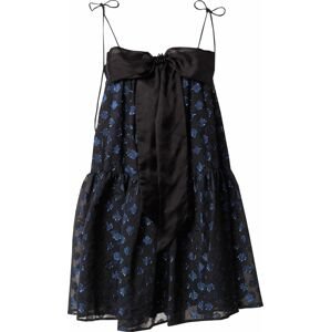 Custommade Koktejlové šaty 'Jindra' modrá / černá
