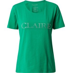 Claire Tričko stříbrně šedá / trávově zelená