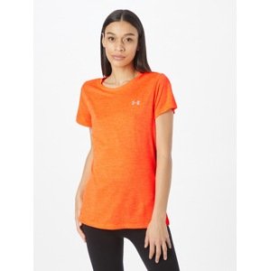 UNDER ARMOUR Funkční tričko šedá / oranžový melír