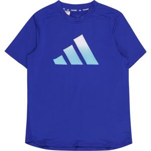 ADIDAS SPORTSWEAR Funkční tričko tyrkysová / tmavě modrá / bílá