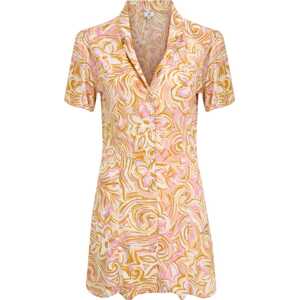 River Island Petite Košilové šaty šafrán / citronově žlutá / světle žlutá / světle růžová / bílá