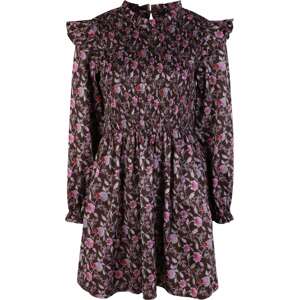 Gap Petite Košilové šaty stříbrně šedá / fialová / ostružinová / růžová