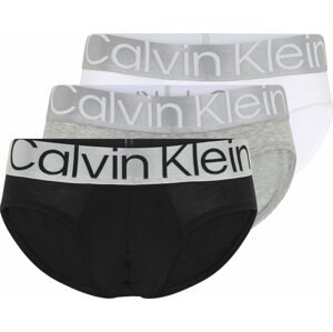 Calvin Klein Underwear Slipy šedá / stříbrně šedá / černá / bílá