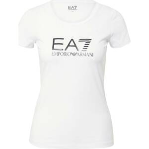 EA7 Emporio Armani Tričko černá / bílá