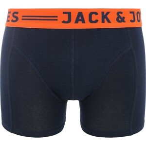 JACK & JONES Boxerky 'Jacsense' noční modrá / oranžová