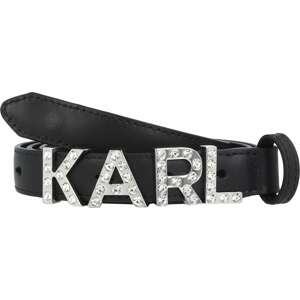 Karl Lagerfeld Opasek černá / stříbrná