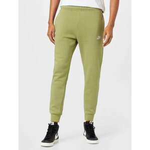 Nike Sportswear Kalhoty světle zelená / bílá