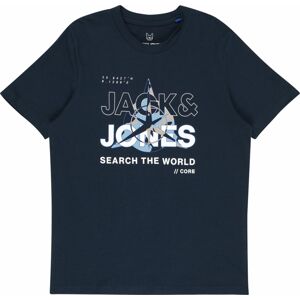 Jack & Jones Junior Tričko námořnická modř / světlemodrá / režná / bílá