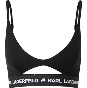 Karl Lagerfeld Podprsenka 'Peephole' černá / bílá