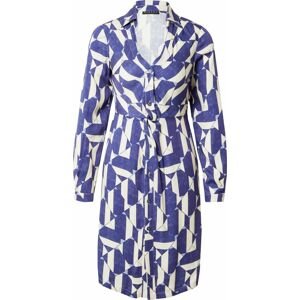 Sisley Košilové šaty béžová / modrá / světlemodrá