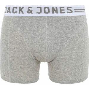 JACK & JONES Boxerky 'Sense' světle šedá / tmavě šedá / šedý melír / bílá