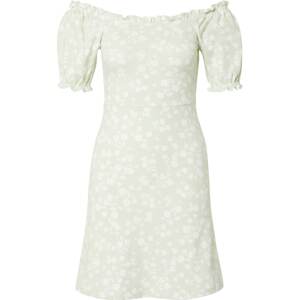 Dorothy Perkins Letní šaty pastelově zelená / bílá