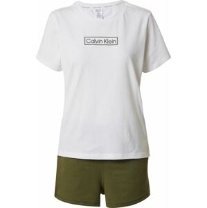 Calvin Klein Underwear Pyžamo khaki / bílá