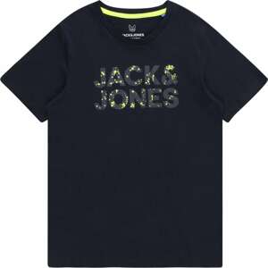 Jack & Jones Junior Tričko 'NEON' námořnická modř / rákos