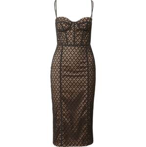 Bardot Koktejlové šaty 'CHARLEY' bronzová / černá