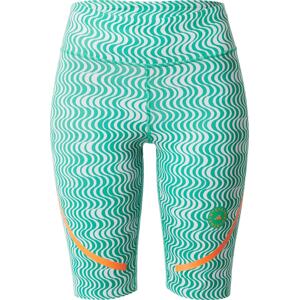 ADIDAS BY STELLA MCCARTNEY Sportovní kalhoty zelená / oranžová / bílá
