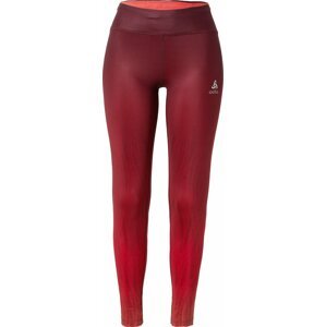 ODLO Sportovní kalhoty 'Zeroweight' červená / bordó / offwhite