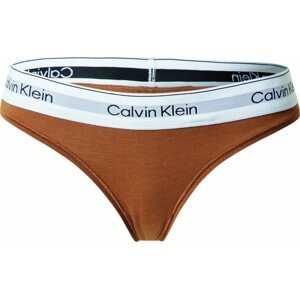 Calvin Klein Underwear Tanga světlemodrá / bronzová / černá / bílá