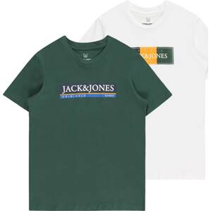 Jack & Jones Junior Tričko 'Codyy' noční modrá / smaragdová / oranžová / bílá