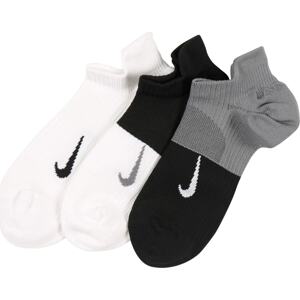 NIKE Sportovní ponožky 'Everyday Plus Lightweight' šedá / černá / bílá