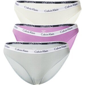Calvin Klein Underwear Kalhotky béžová / šedý melír / fialová / bílá