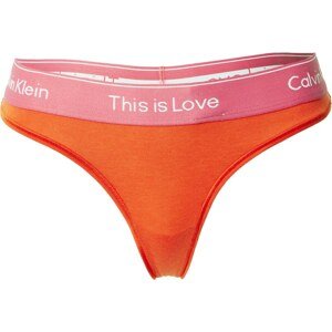 Calvin Klein Underwear Tanga tmavě oranžová / eosin / bílá