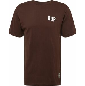 HUF Tričko čokoládová / bílá