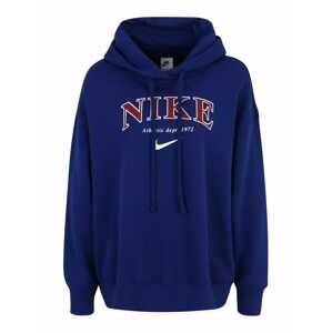 Nike Sportswear Mikina kobaltová modř / červená třešeň / bílá