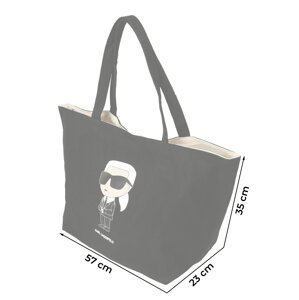 Karl Lagerfeld Nákupní taška tělová / antracitová / černá / bílá