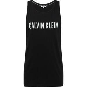 Calvin Klein Swimwear Tričko černá / bílá