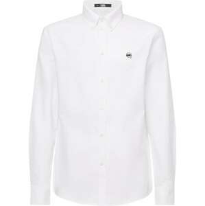 Karl Lagerfeld Košile 'Ikonik 2.0' černá / bílá