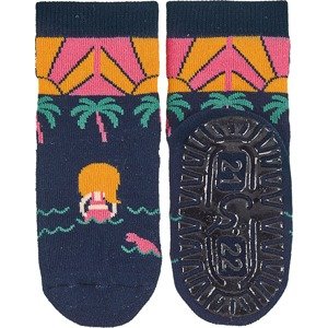 STERNTALER Ponožky 'Fli Fli AIR' marine modrá / smaragdová / oranžová / pink