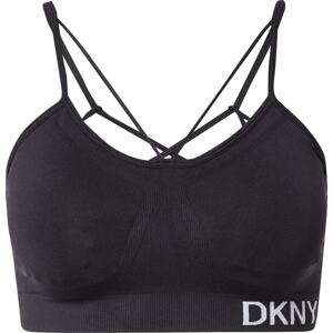 DKNY Performance Sportovní podprsenka černá / bílá
