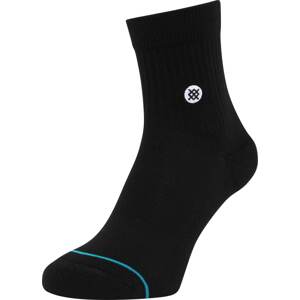 Stance Sportovní ponožky 'Icon Quarter' tyrkysová / černá / bílá