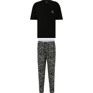 Calvin Klein Underwear Pyžamo dlouhé šedá / černá / bílá