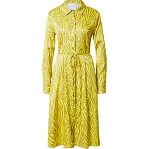 DELICATELOVE Košilové šaty 'AMIRA' kari / limone
