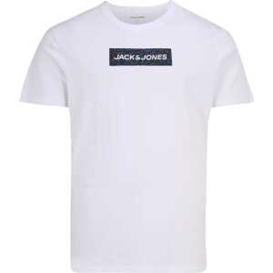 Jack & Jones Plus Tričko 'NAVIGATOR' námořnická modř / černá / offwhite