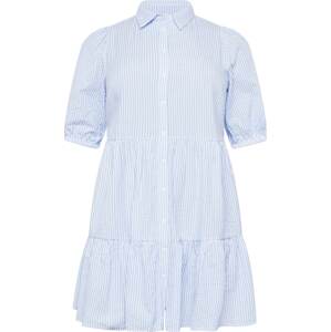 ONLY Curve Košilové šaty 'CASSIE' světlemodrá / bílá