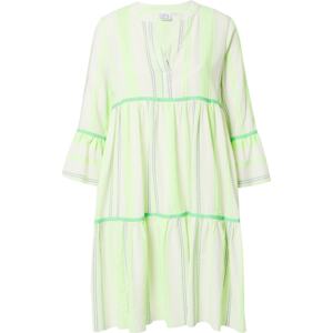 Emily Van Den Bergh Košilové šaty režná / chladná modrá / trávově zelená / svítivě zelená