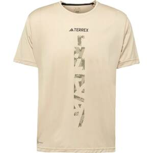 ADIDAS TERREX Funkční tričko béžová / olivová / černá