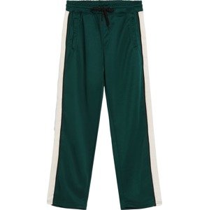 Bershka Kalhoty zelená / černá / bílá