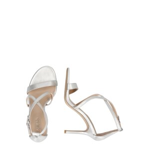 Lauren Ralph Lauren Páskové sandály 'GABRIELE' stříbrná