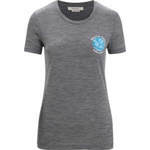 ICEBREAKER Funkční tričko světlemodrá / šedý melír / bílá