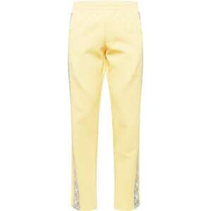 MOUTY Kalhoty pastelově žlutá / černá / bílá