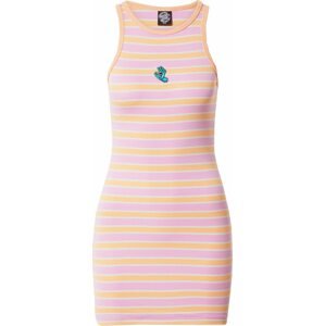 Santa Cruz Letní šaty azurová modrá / jasně oranžová / světle růžová / bílá